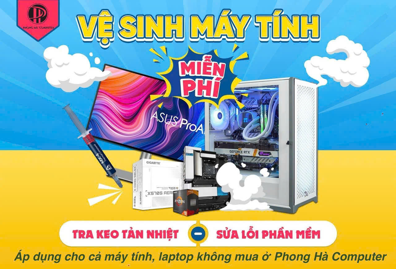 Phong Hà Computer vệ sinh máy tính MIỄN PHÍ