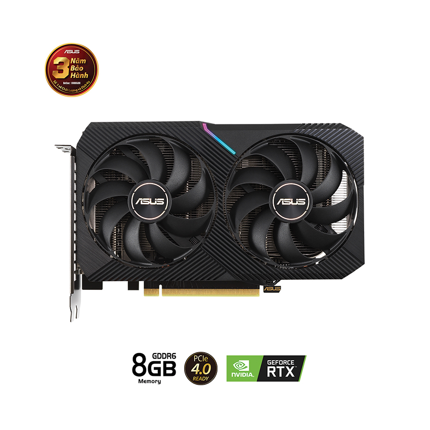 Card đồ họa Asus Dual GeForce RTX 3050 V2 (8GB/ DDR6/ 128 bit)