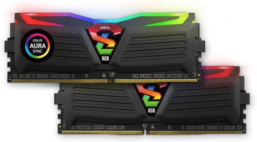 RAM GEIL SUPER LUCE BLACK RGB DDR4 8GB Bus 3200