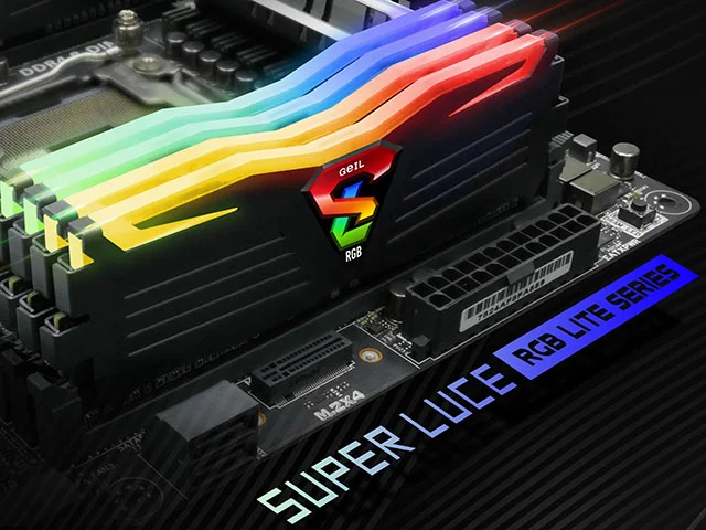 RAM GEIL SUPER LUCE BLACK RGB DDR4 8GB Bus 3200