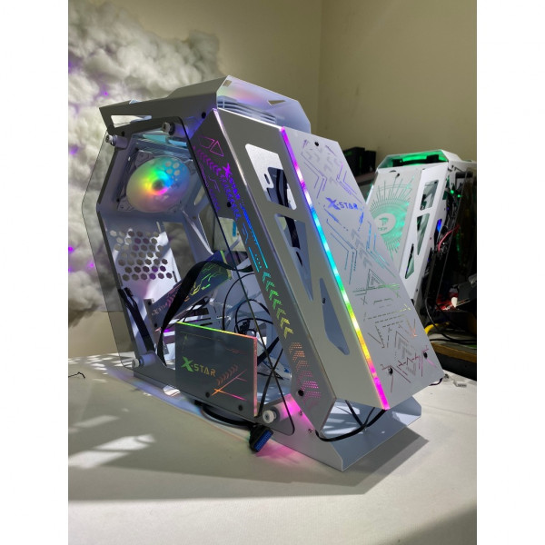 VỎ CASE MÁY TÍNH ROBOOT XSTAR WHITE (SẴN 3 FAN LED RGB)