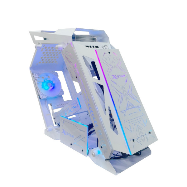 VỎ CASE MÁY TÍNH ROBOOT XSTAR WHITE (SẴN 3 FAN LED RGB)