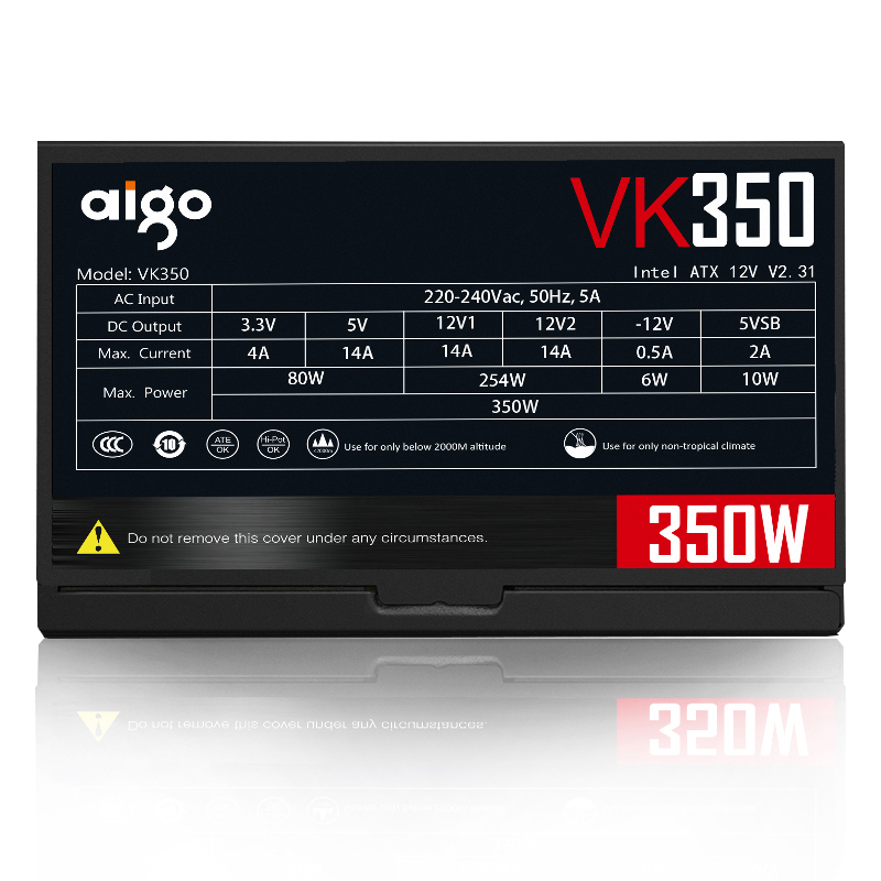 Nguồn máy tính AIGO VK350 - 350W (Màu Đen)