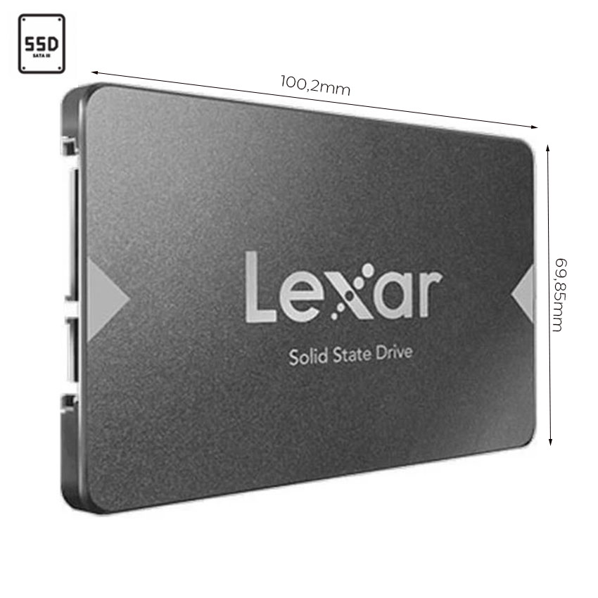 Ổ cứng SSD Lexar NS100 128GB Sata3 2.5 inch (Đoc 520MB/s - Ghi 450MB/s) - (LNS100-128RB)