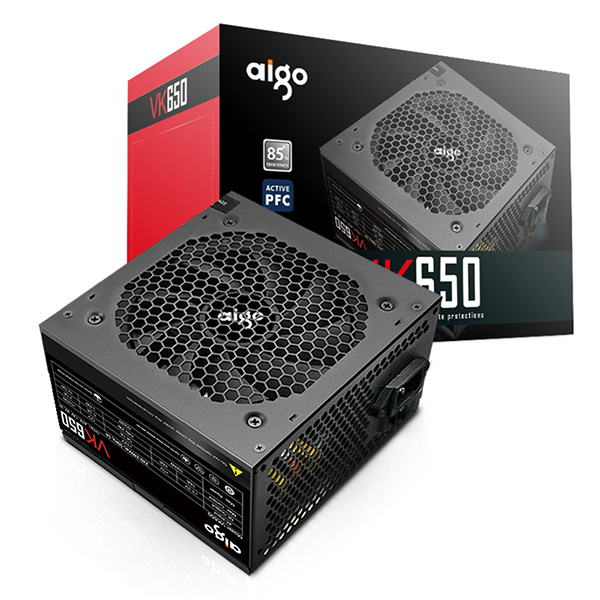 Nguồn máy tính Aigo VK650 -650W (85 Plus/ ATX/ Đen)