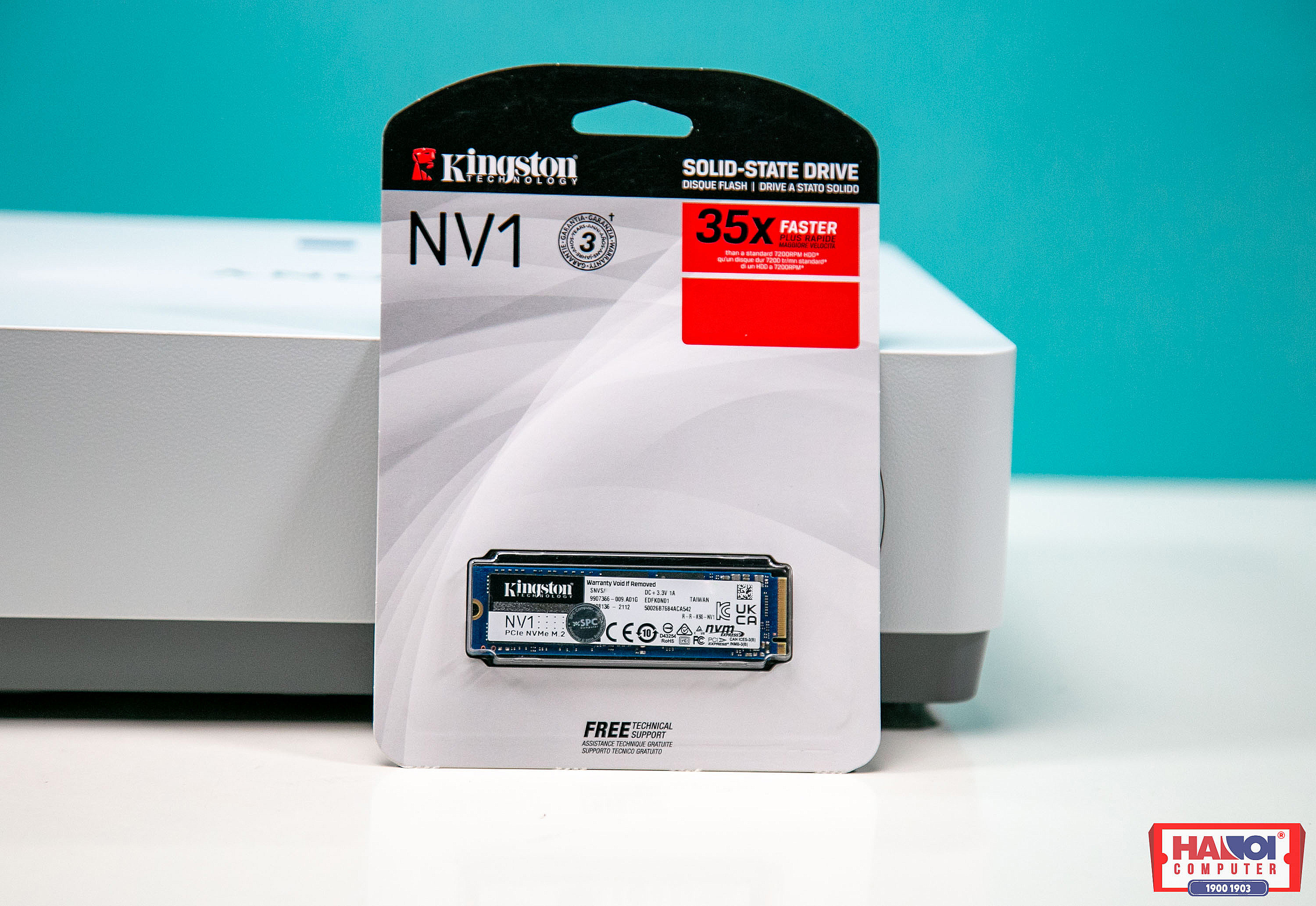 Ổ cứng SSD Kingston SNVS 250G NVMe M.2 2280 PCIe Gen 3 x 4 (Đoc 2100MB/s, Ghi 1100MB/s) - (SNVS/250G)
