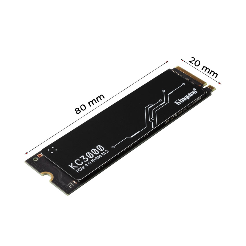 Ổ cứng SSD Kingston KC3000 512GB NVMe M.2 2280 PCIe Gen 4 x 4 (Đọc 7000MB/s, Ghi 3900MB/s)-(SKC3000S/512G)