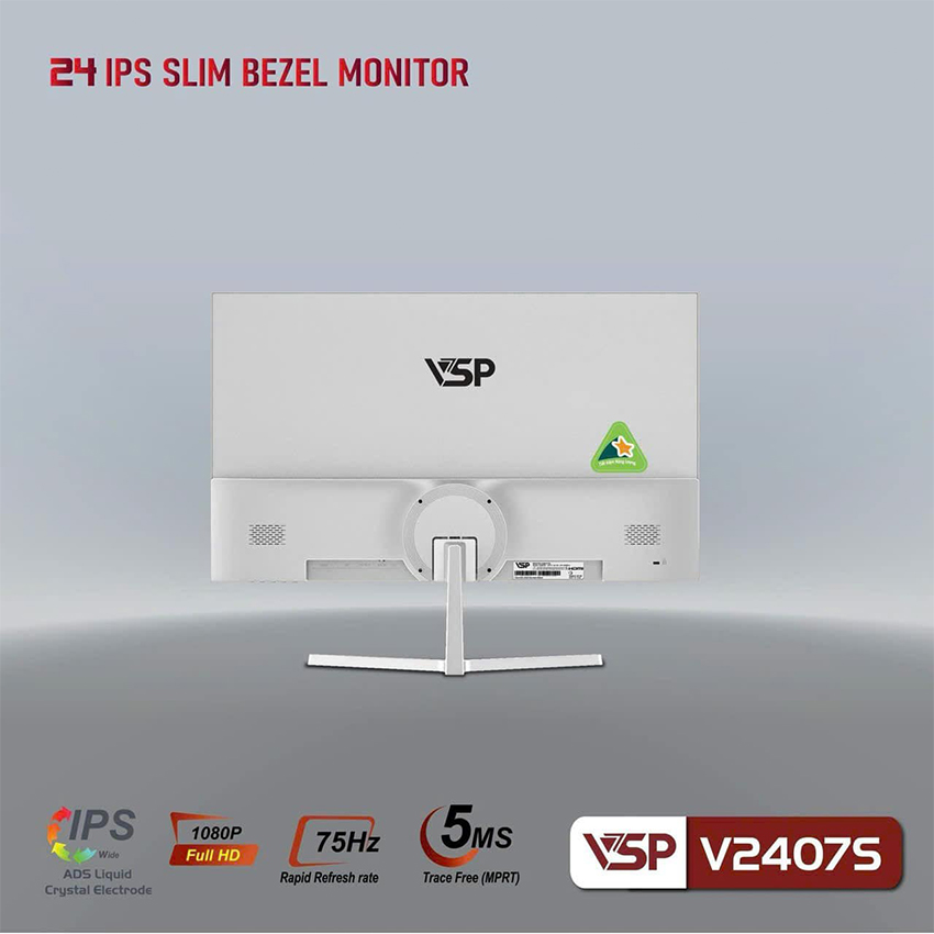 Màn hình VSP V2407S Trắng (23.8 inch/ FHD/ IPS/ 75Hz)