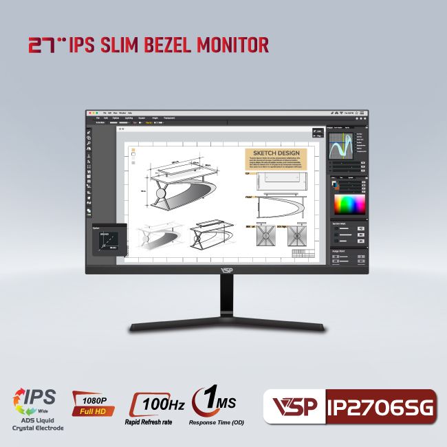 Màn hình VSP IP2706SG (27 inch/FHD/IPS/100Hz/1ms)