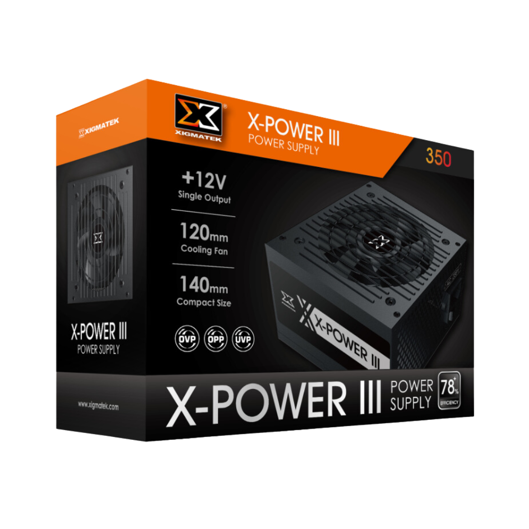 Hình ảnh chụp sản phẩm Thông số kỹ thuật Nguồn Xigmatek X-POWER III 350 - 250W EN49608 (Màu Đen)