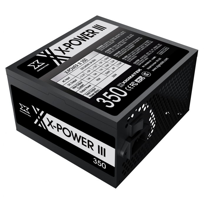 Hình ảnh chụp sản phẩm Thông số kỹ thuật Nguồn Xigmatek X-POWER III 350 - 250W EN49608 (Màu Đen)