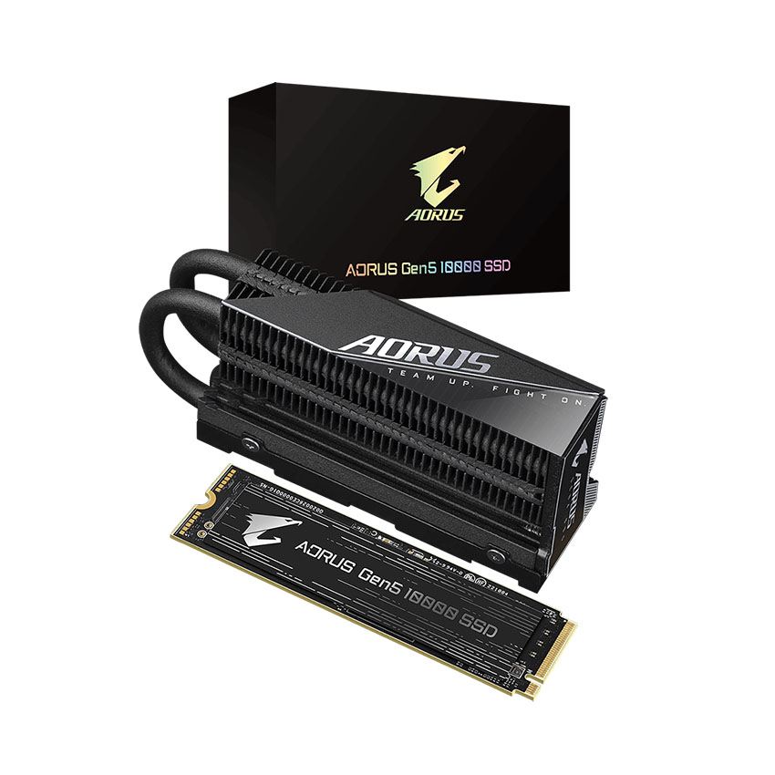 Ổ cứng SSD Gigabyte AORUS Gen5 10000 2TB PCIe 5.0 x 4  (Đọc 10000MB/s Ghi 9500MB/s) - (AG510K2TB)