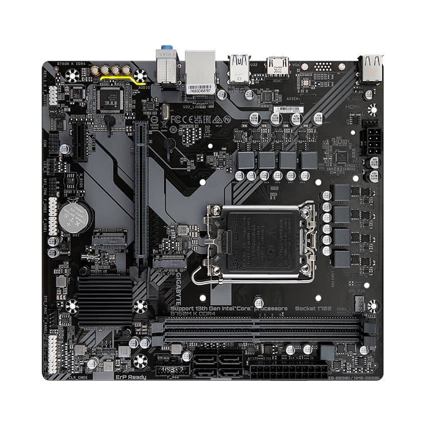 Mainboard Gigabyte B760M K DDR4 (Intel B760/ Socket 1700/ M-ATX/ 2 khe ram/ DDR4