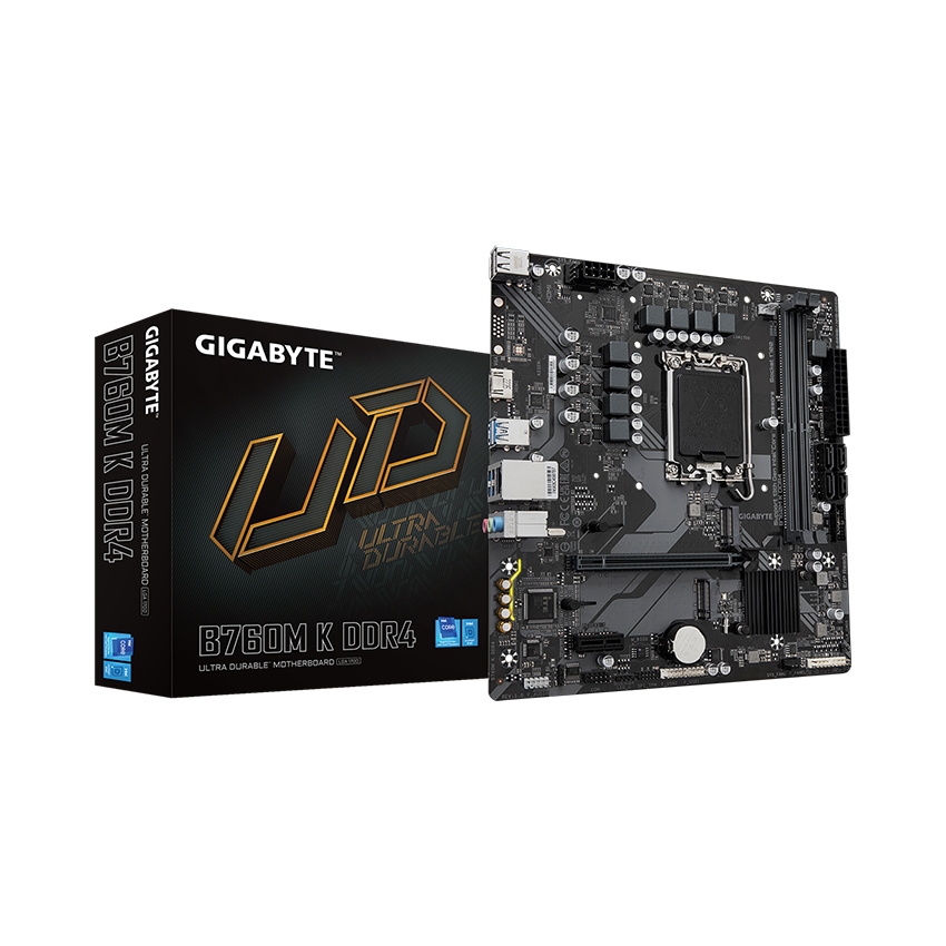 Mainboard Gigabyte B760M K DDR4 (Intel B760/ Socket 1700/ M-ATX/ 2 khe ram/ DDR4