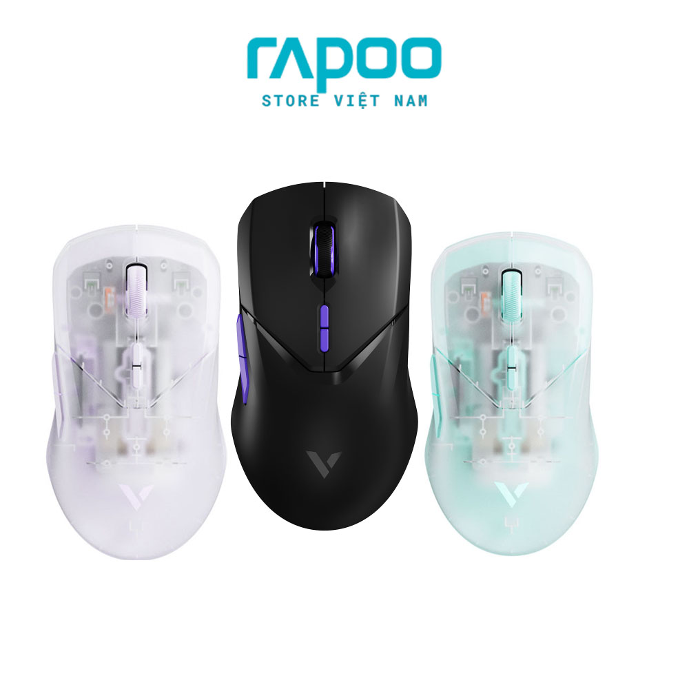 CHUỘT GAMING RAPOO VT9PRO 4K TRANSLUCENT (WIRELESS 2.4GHZ/USB/PAW3398)
