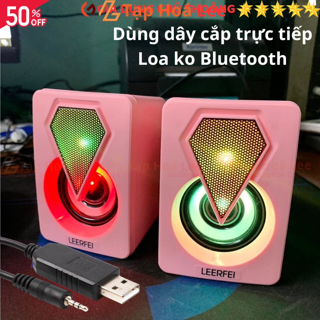 Loa mini 2.0 LeerFei YST-1046 - Loa vi tính mini LED RGB
