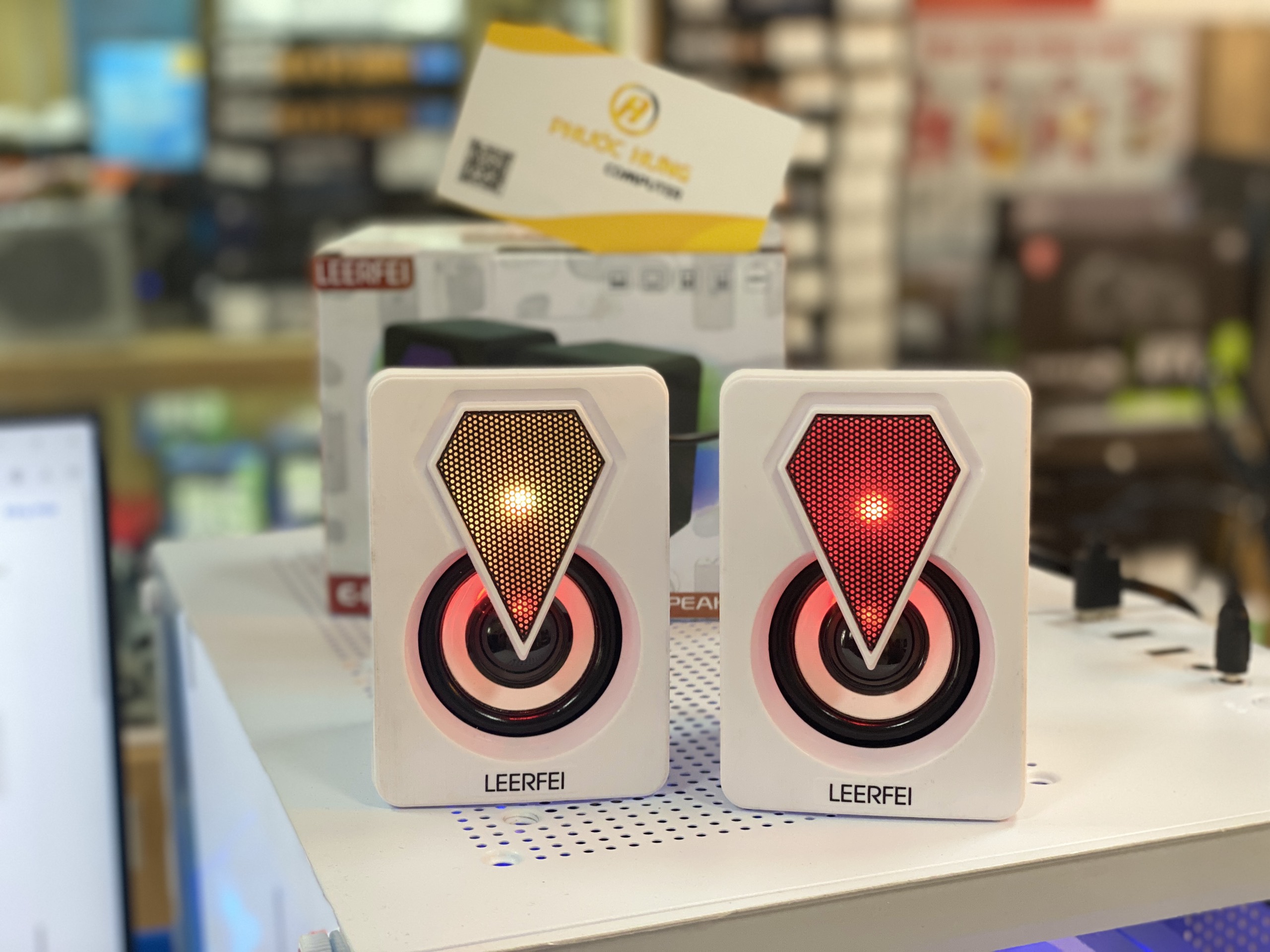 Loa mini 2.0 LeerFei YST-1046 - Loa vi tính mini LED RGB