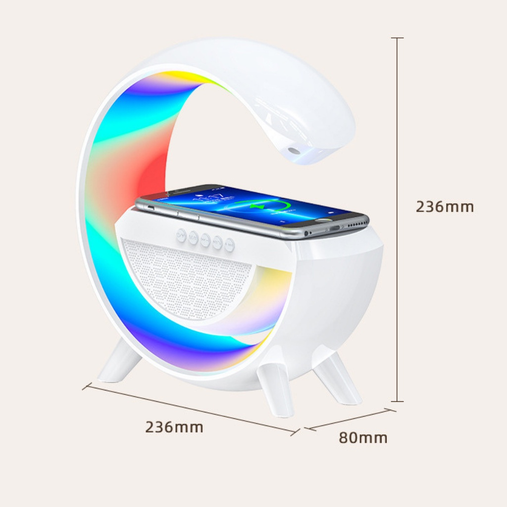 Loa Bluetooth Chữ G BT2301 Chế Độ Led RGB Tích Hợp Sạc Không Dây Siêu Tiện Lợi, Kết Hợp Micro Nghe Gọi