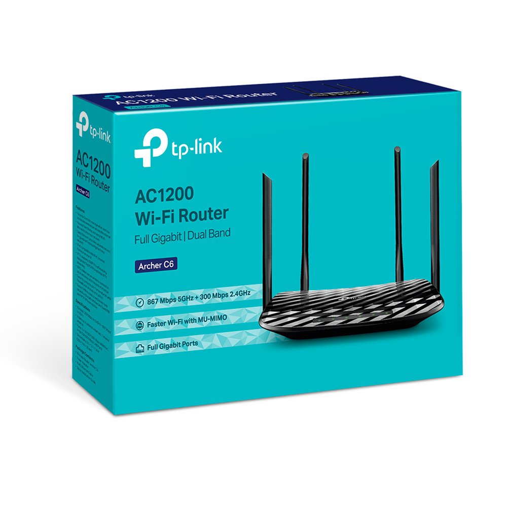 Bộ phát wifi TP-Link Archer C6 Wireless AC1200Mbps, Lan Gigabit, MU-MIMO