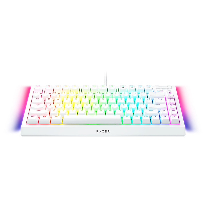 Bàn phím cơ có dây Razer BlackWidow V4 75% RGB White Edition Hotswap Razer Switch Orange RZ03-05001700-R3M1