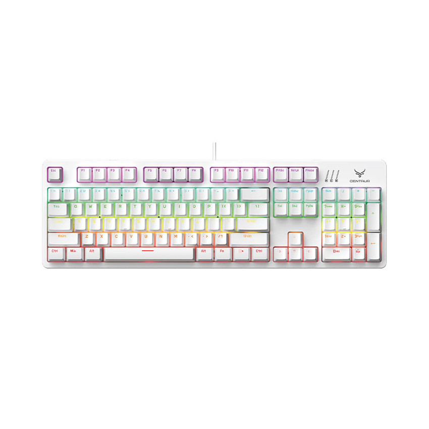 Bàn Phím cơ Centaur GV999 màu trắng Blue Switch
