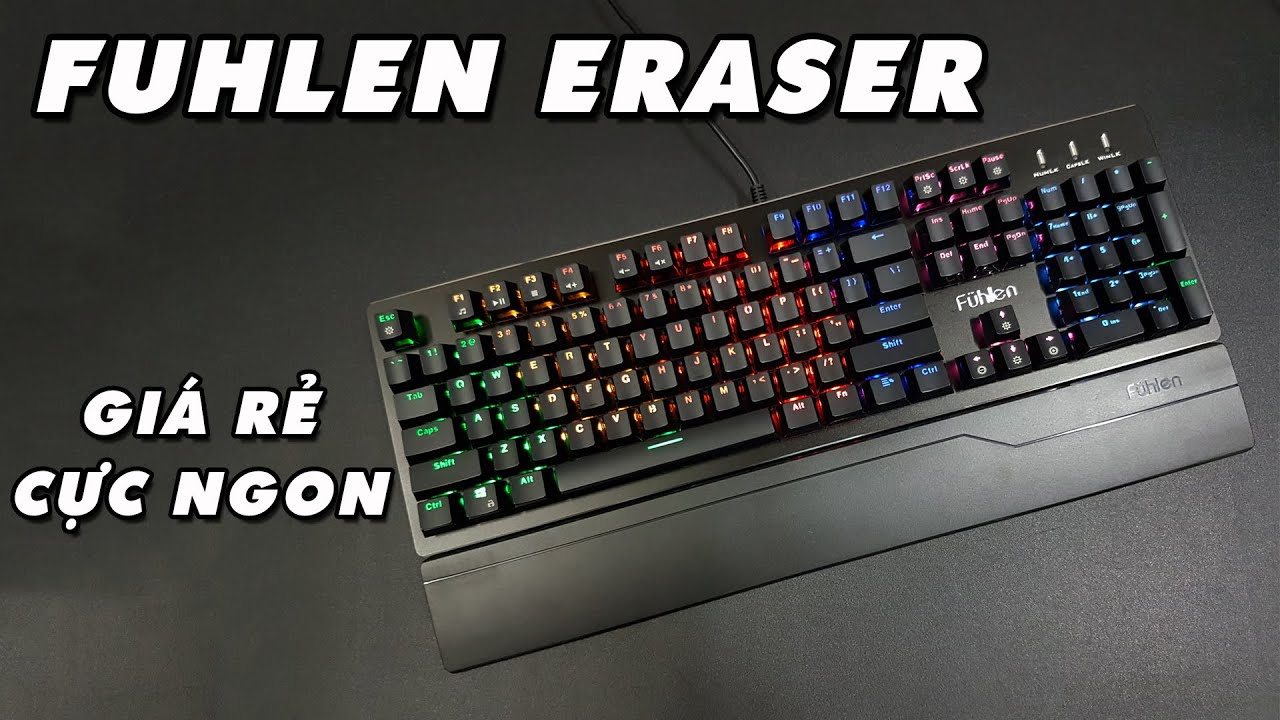 Bàn phím quang cơ Fuhlen Eraser (USB LED 7 màu)