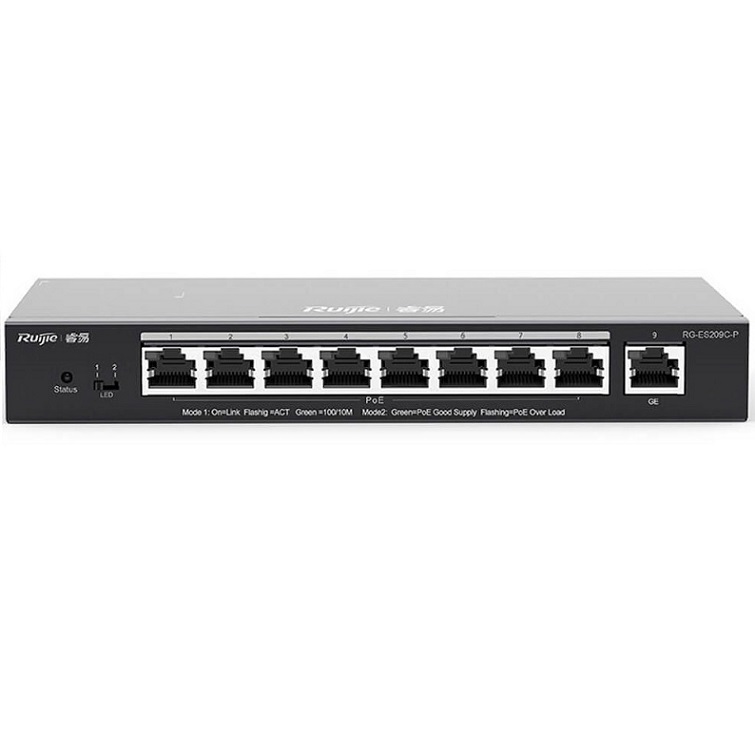 Switch POE 9 cổng RUIJIE REYEE RG-ES209GC-P Gigabit Smart POE