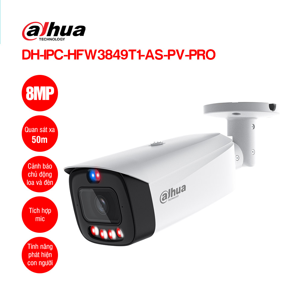 Camera IP 8MP DAHUA DH-IPC-HFW3849T1-AS-PV-PRO