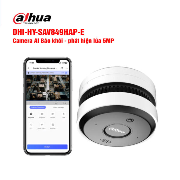 Camera AI báo khói, phát hiện lửa 5MP DAHUA DHI-HY-SAV849HAP-E