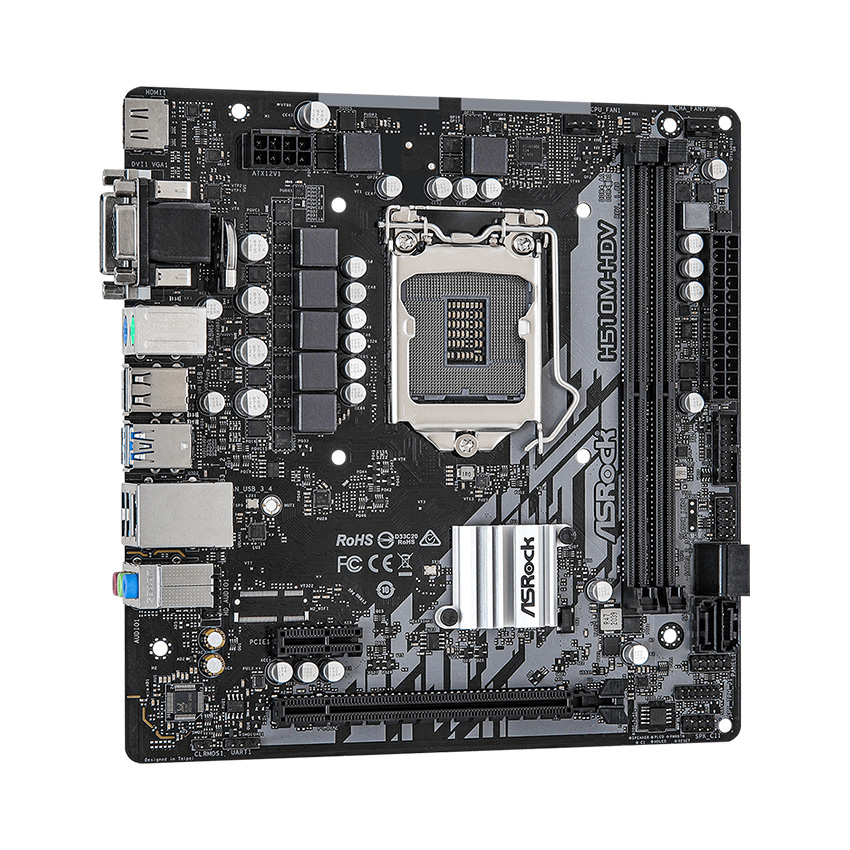 ASROCK H510M-HDV (Intel H510, Socket 1200, m-ATX, 2 khe Ram DDR4)