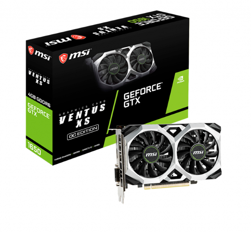 Card màn hình MSI GTX 1650 D6 VENTUS XS 4G OCV1 (4GB GDDR6, 128-bit, DVI+HDMI+DP)