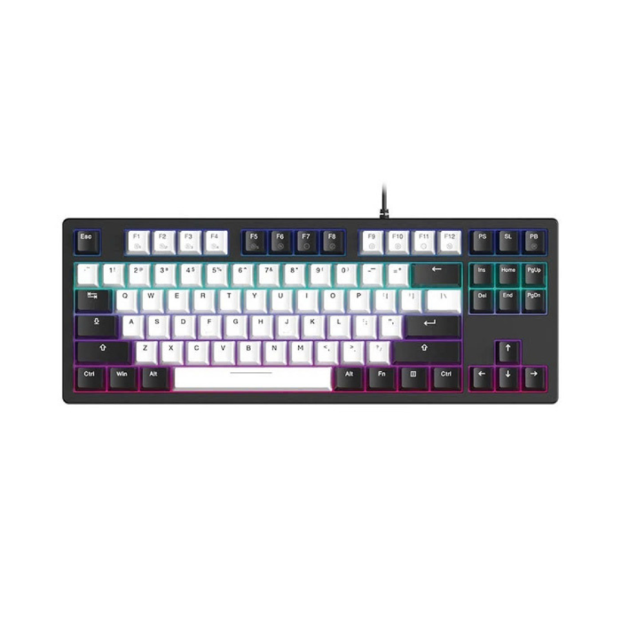 Bàn phím cơ DareU EK87 V2 White Black PBT (Dream switch)