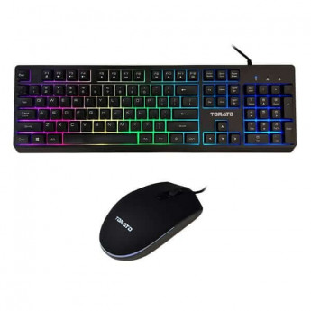 BỘ PHÍM CHUỘT GIẢ CƠ TOMATO S100 RGB ĐEN