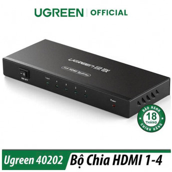 Bộ chia cổng HDMI 1 ra 4 Hỗ trợ full HD, 4K*2K@30Hz Chính hãng Ugreen 40202 Cao cấp