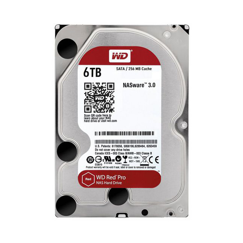 Ổ Cứng HDD WD 6TB Red Pro 3.5 inch, 7200RPM, SATA III, 256MB Cache (WD6003FFBX)