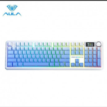  Bàn Phím Cơ Aula F108 Pro | 3 MODE | Blue White Gradient