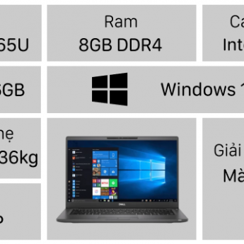 Dell Latitude 7400 Core i5-8365U, Ram 8GB, SSD 256GB, FHD