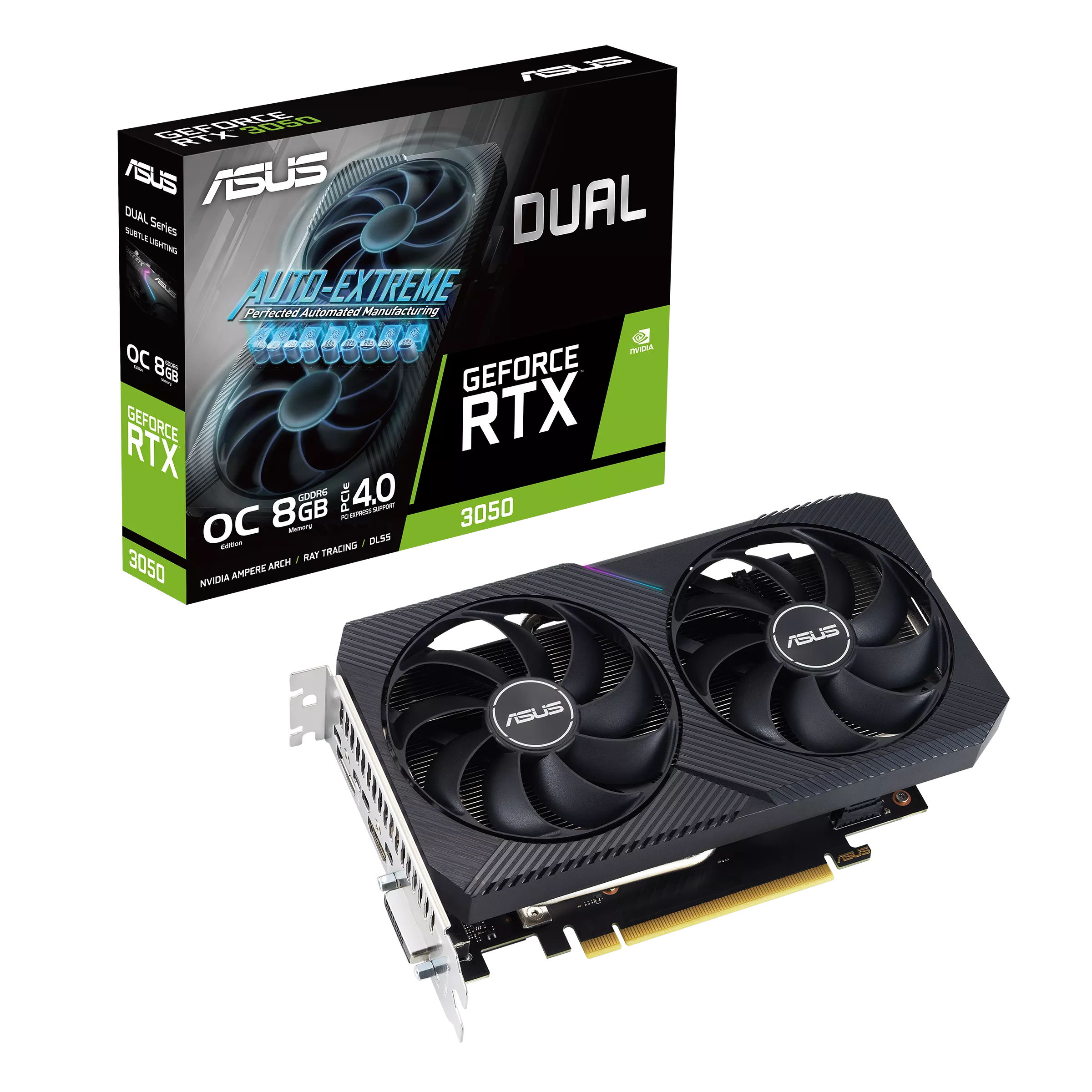 VGA ASUS Dual GeForce RTX 3050 8GB V2 GDDR6 (DUAL-RTX3050-8G-V2)