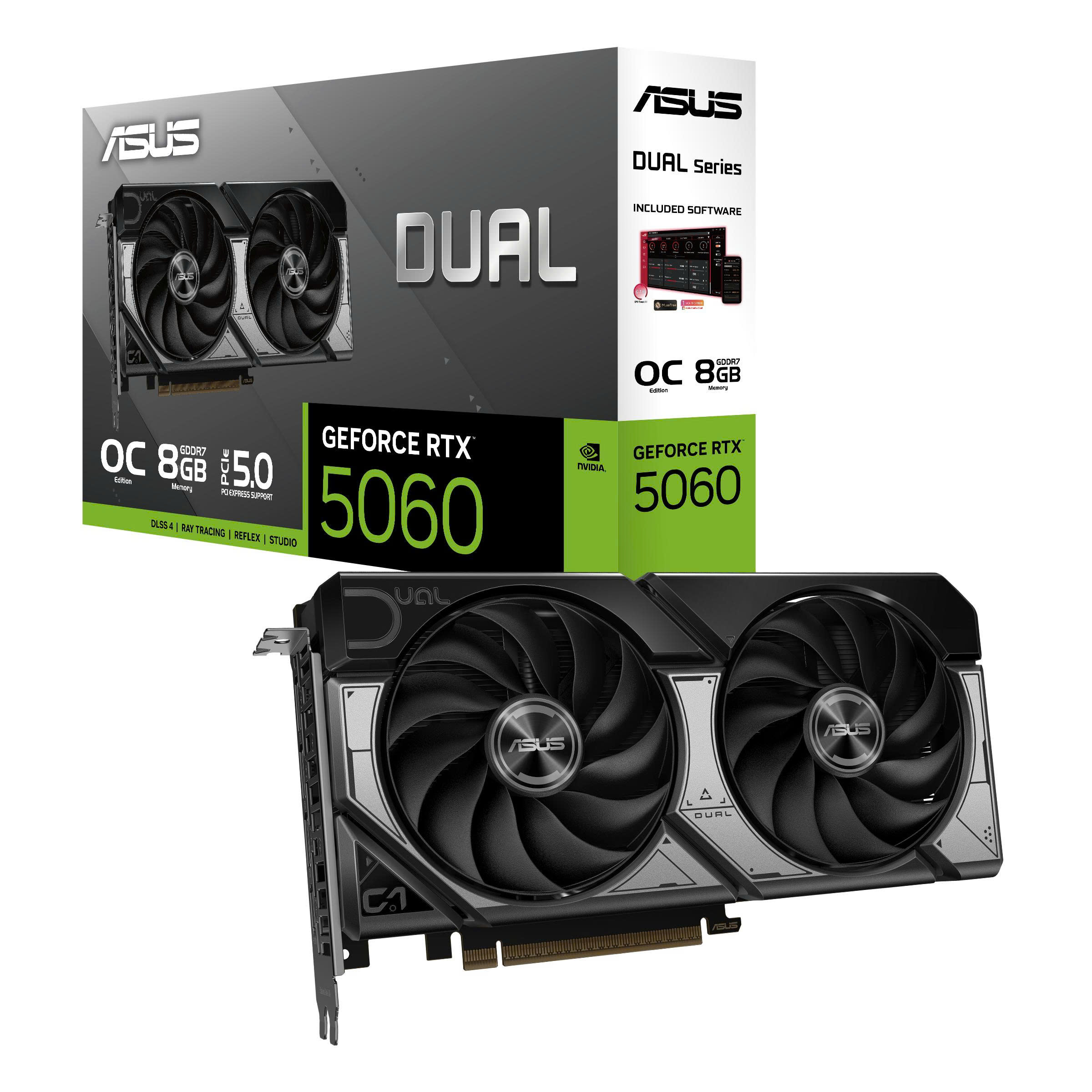 VGA ASUS Dual RTX 5060 8GB GDDR7 OC (DUAL-RTX5060-O8G)